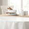 Threadmade Home Embossed Vinyl Cushioned Flannel Backing Tablepad, White - 70"W x 70"L